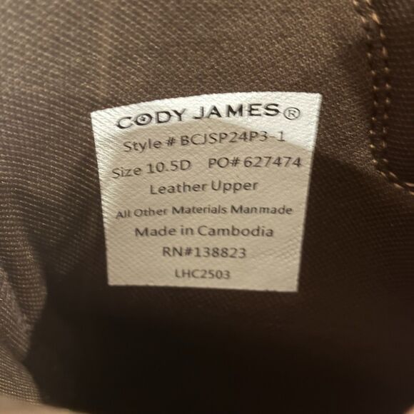 NWOT Cody James Summit Lite Performance Western Boot Brown Men Size 10.5D Cowboy main image 6